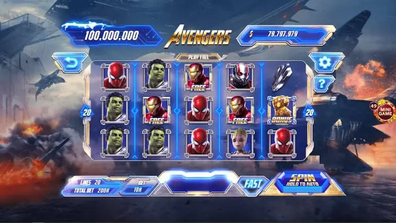 Hướng dẫn cách chơi Nổ hũ Avengers 11uu chi tiết